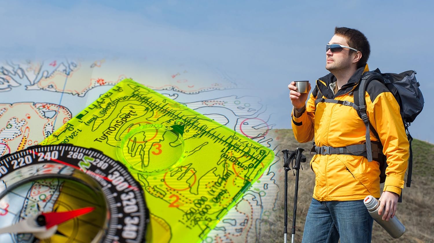 Orienteering Compass - Hiking Backpacking Compass - Advanced Scout Compass for Camping and Navigation - Boy Scout Compass for Kids - Professional Field Compass for Map Reading - Best Survival Gifts : Sports & Outdoors