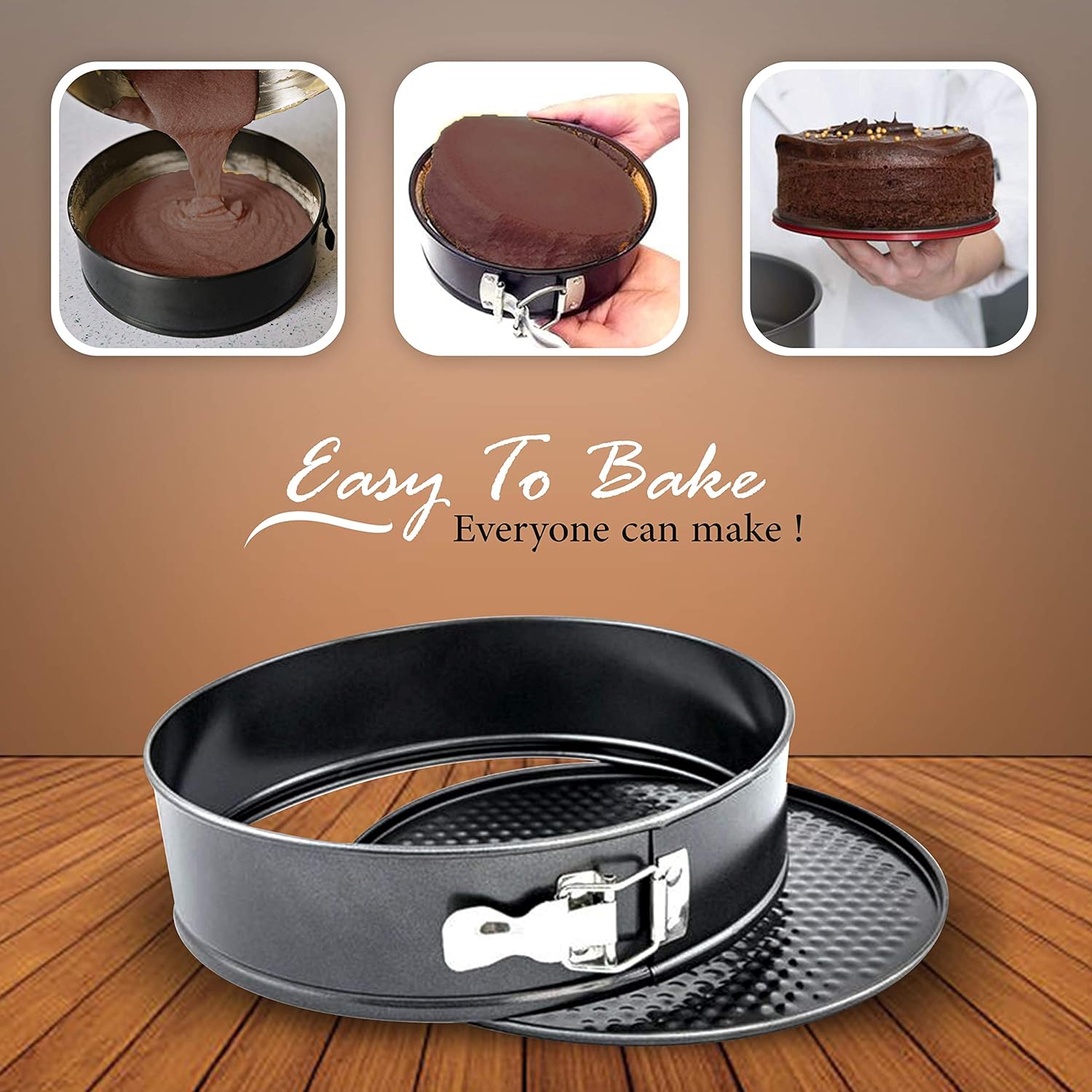 100 PCs Cake Pan Set for beginner - Springform Pan Set of 3 Round Baking Pans (4"/7"/8") Inch- Non-stick & Leakproof Bakeware Mold - Cheesecake Pan with Removable Bottom- Free Cake supplies & Ebook: Kitchen & Dining