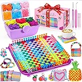MIAOKE 478 Pcs Weaving Loom Kit, Includes Binding Needles and Colored Rings, Perfect for Making Handbags, Craft Potholders and Friendship Bracelets, Ideal Gift for Craft Enthusiasts