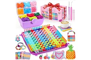 MIAOKE 478 Pcs Weaving Loom Kit, Includes Binding Needles And Colored Rings, Perfect for Making Handbags, Craft Potholders an