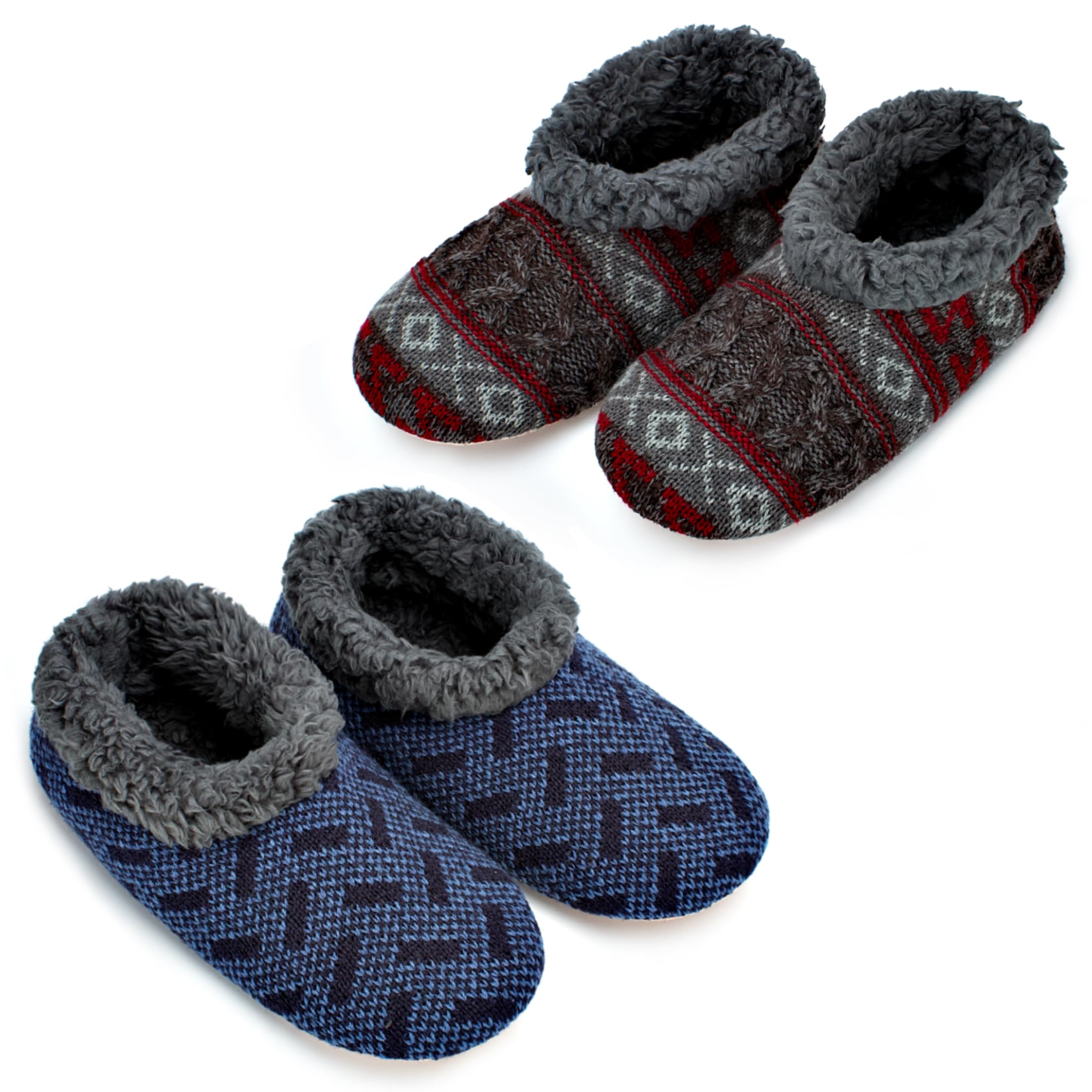 cosyone1997 2-Pair Soft Slippers for Men Indoor