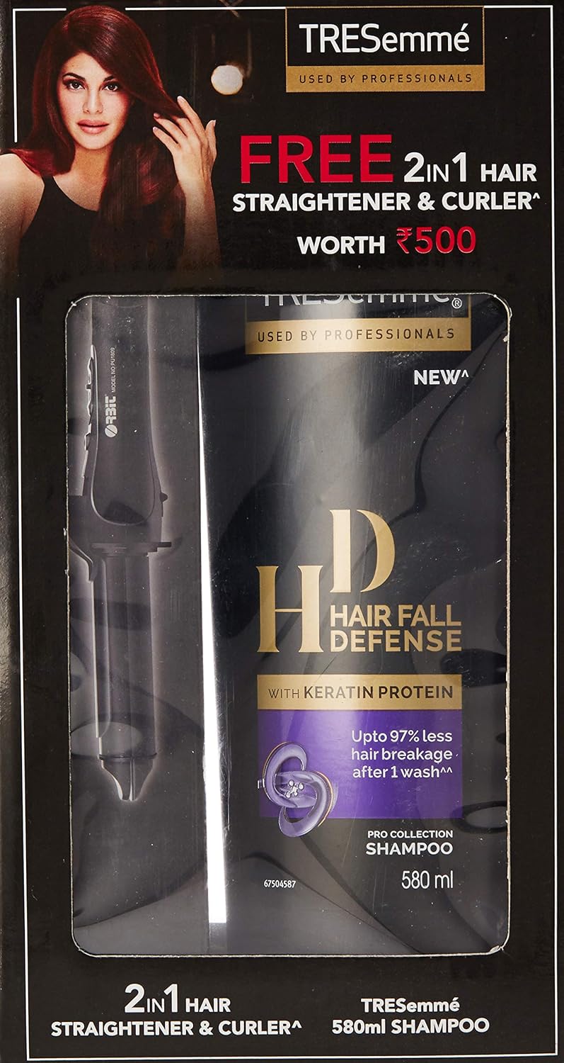 tresemme shampoo with free hair straightener and curler
