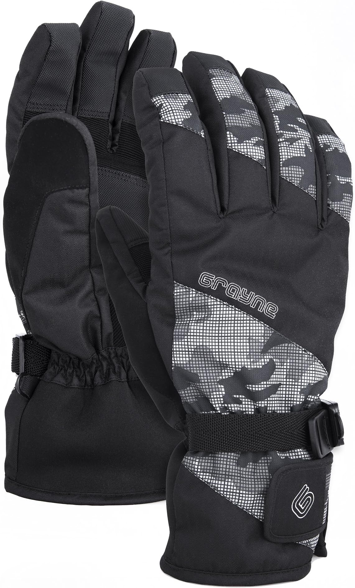 Grayne Canyon Men's Insulated Ski and Snowboard Gloves with Touch Screen Tech