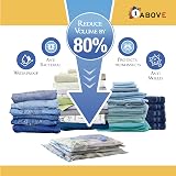 1ABOVE Jumbo Vacuum Storage Bags Pack of 6, Mould Moisture Proof, Double Zip view 2