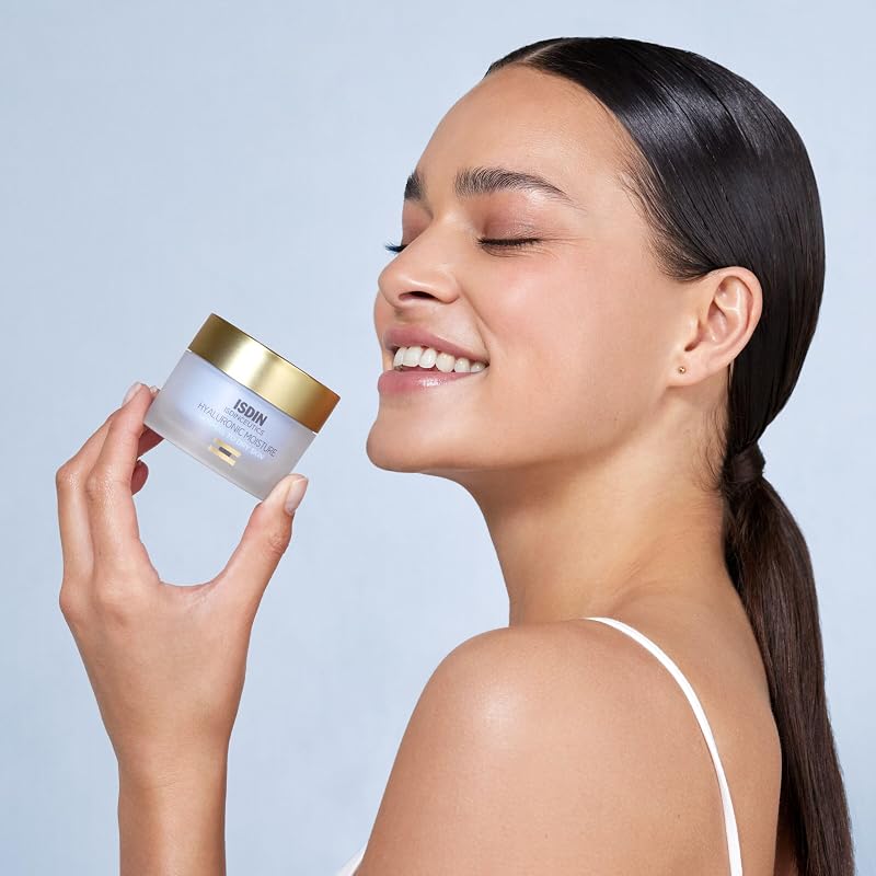 ISDIN Isdinceutics Hyaluronic Moisture Normal to Dry Skin (50 g) | Crema Viso Idratante con Acido Ialuronico Puro | Pelli Normali/Secche — foto 2 di 8