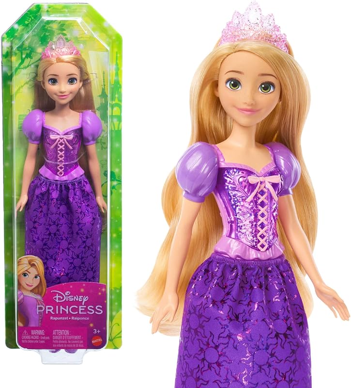 Boneca princesa do filme mattel disney princess rapunzel tangled, brinquedo +3 anos (hlw03) — foto 1 de 7