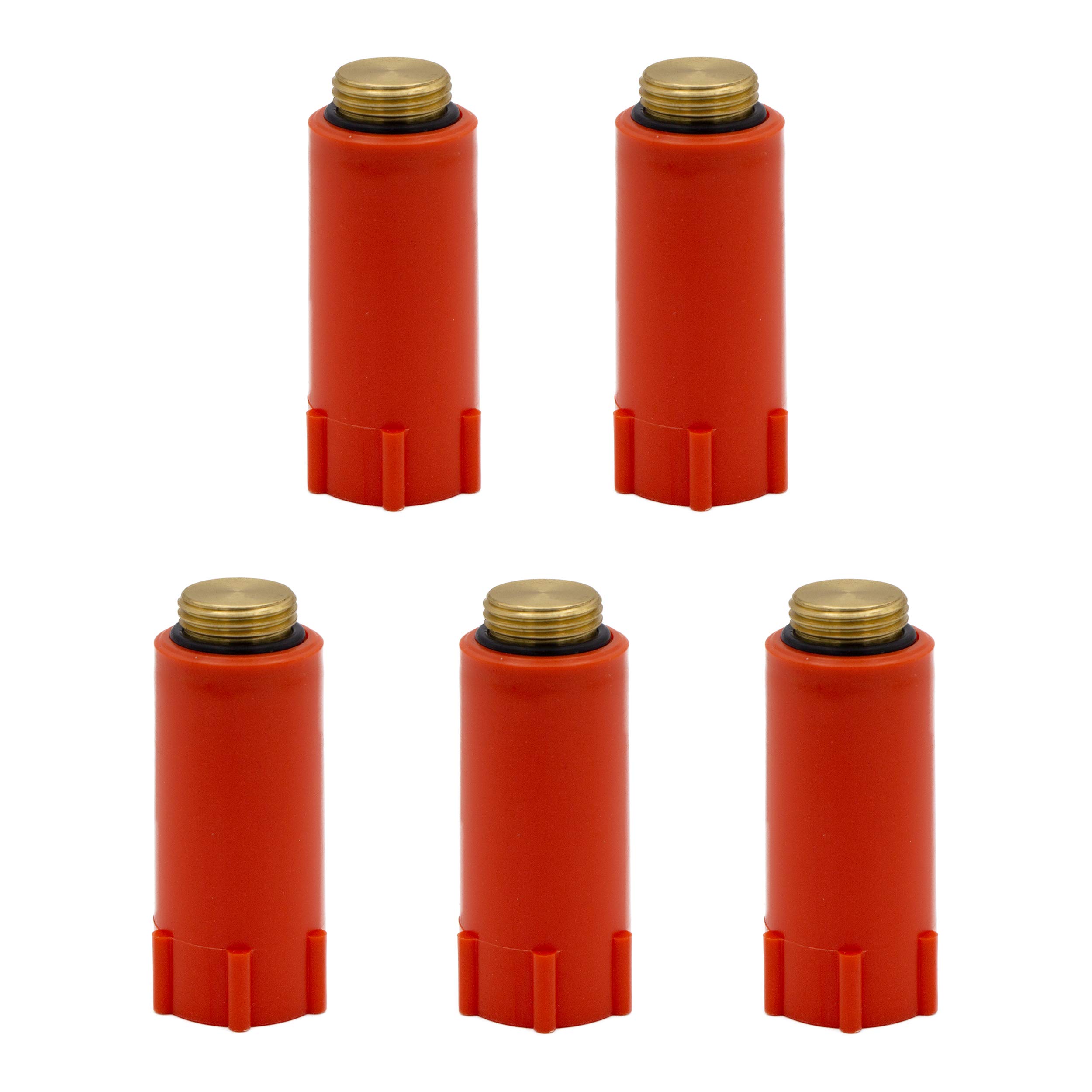 VARIOSAN 14603 Construction Plug 1/2 Inch Red Brass Thread Pack of 5