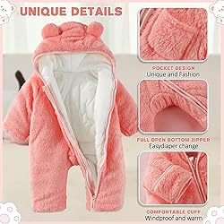AiWMGL Newborn Baby Bear Outfit With Fold-Over