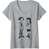 Womens Daria Jane Lane Simple Portrait V-Neck T-Shirt