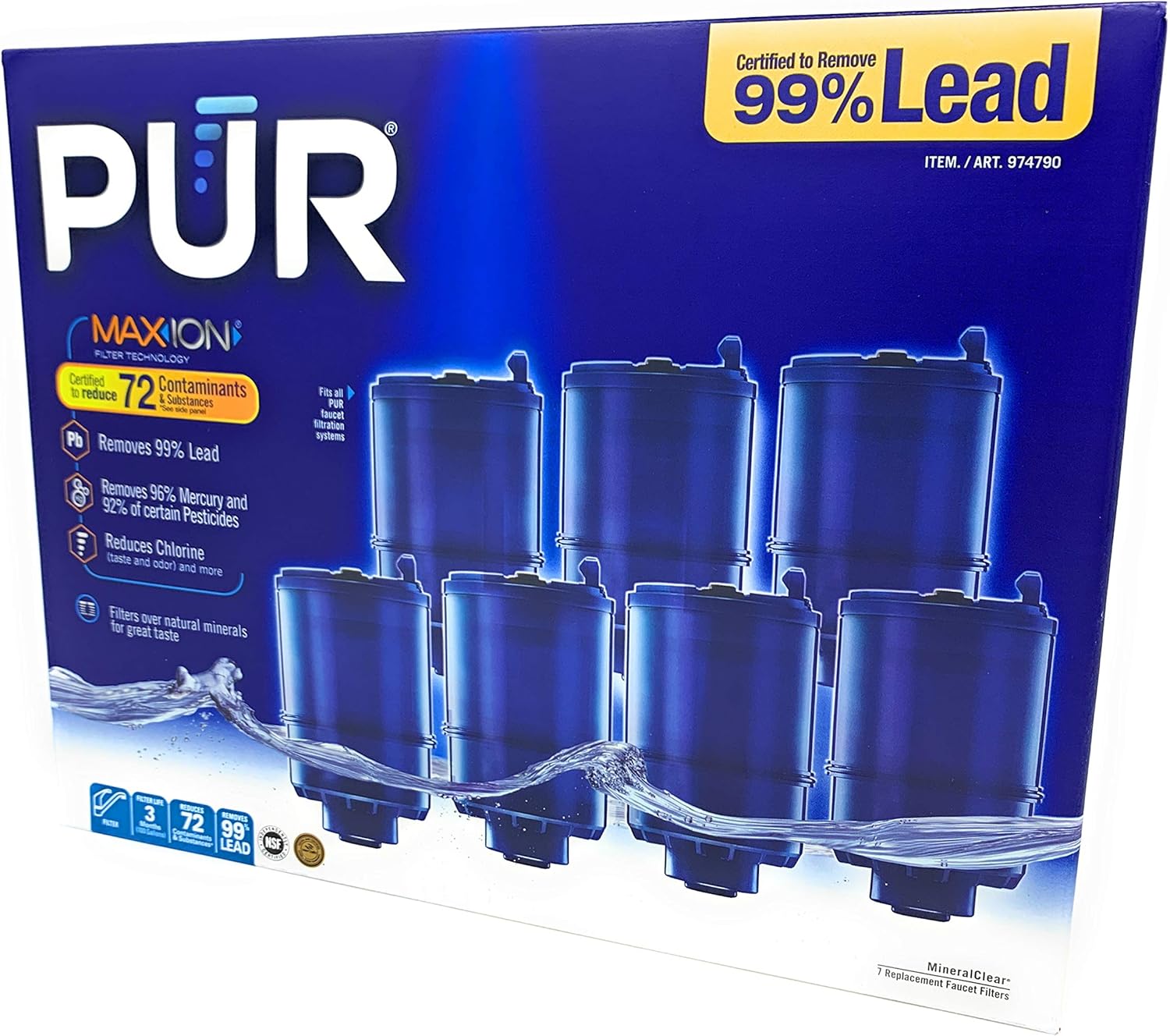 3- Stage Faucet Mount Filters 7 Pack. With Max- Ion Filter Technology - - 