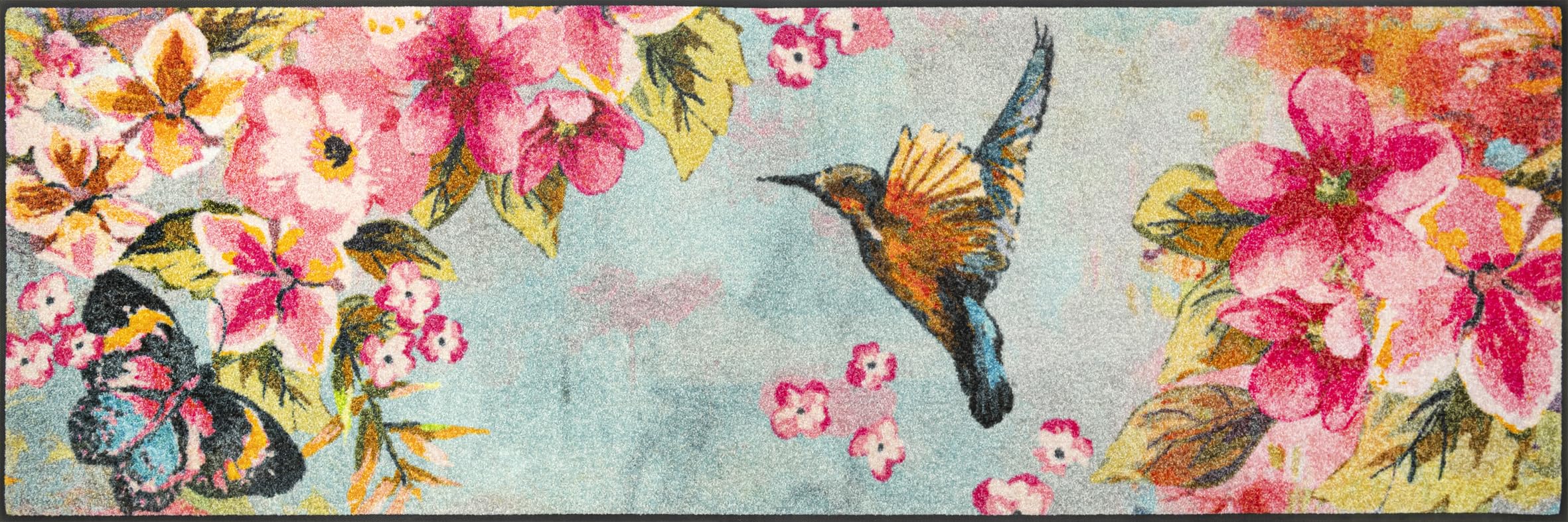 Wash+Dry Bloomibri Door Mat, 60 x 180 cm, Washable, Interior, Colourful