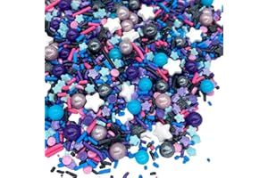 Galaxy Sprinkles | 8 Ounces | Star Sprinkles | Jimmies | Manvscakes