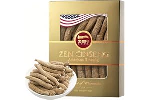 ZEN GINSENG 1 Box of American Wisconsin Ginseng — Small Long Root - Premium Quality Panax Ginseng. Boosts Body Immunity, Energy for Men & Women (4oz)