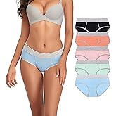 TUTUESTHER Cotton Underwear for Women Mid Rise Hipster Panties Full Briefs Stretchy Ladies Full Coverage Panties