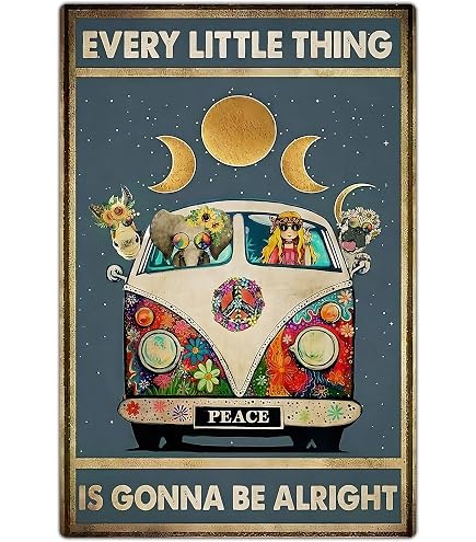Poster Vintage « Be Kind To Your Mind » – Déco Murale Bohème, Toile Imperméable 20x30 Cm