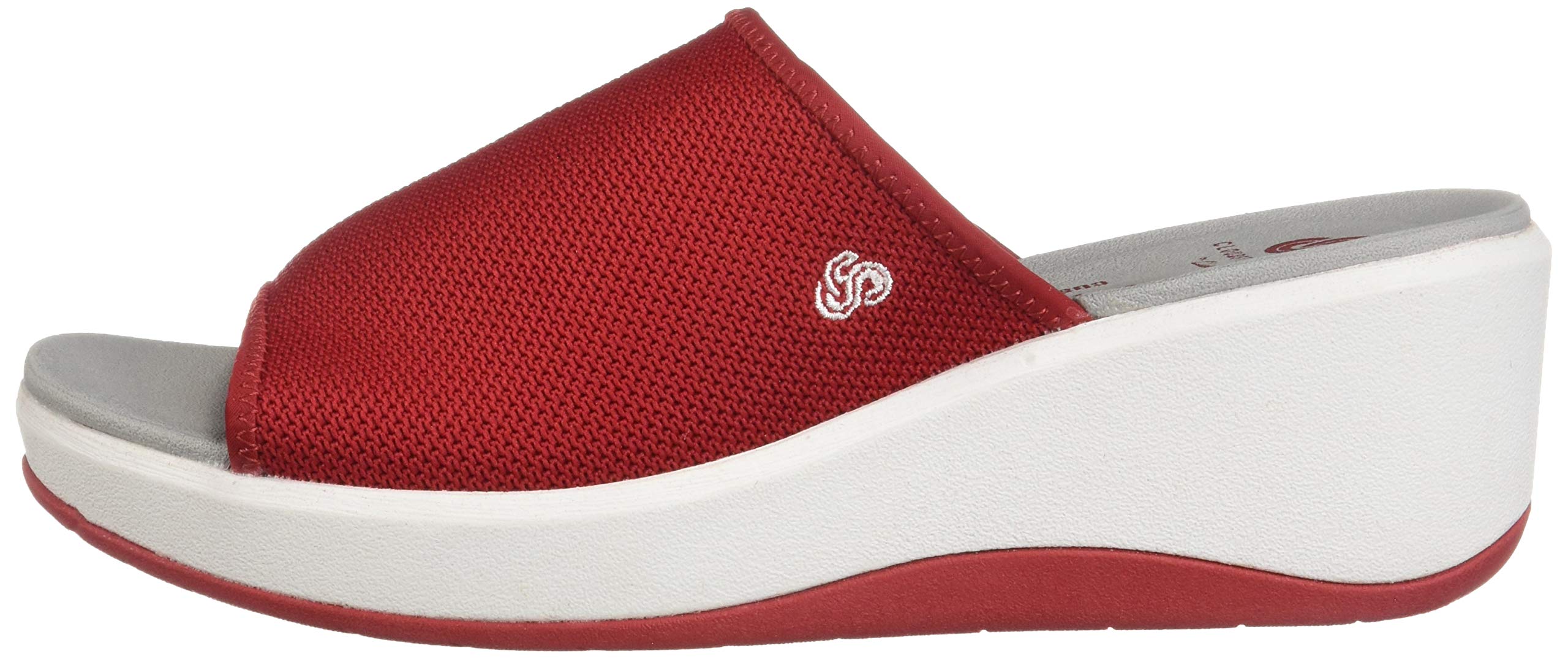 Clarks Women's Step Cali Bay Sandal, red Textile Knit, 090 W US - Image 6