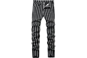 TENGINE Plaid Pants for Men, Mens Skinny Stretch Slim fit Chinos Golf Business Dress Casual Pants