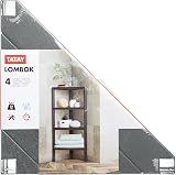 Tatay Lombok Grey 4 Tier Corner Shelf Moisture Resistant 32 kg Load view 5