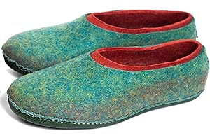 Felted wool slippers for adult men, Dads woollen warm home shoes handmade - Natural boiled wool valenki