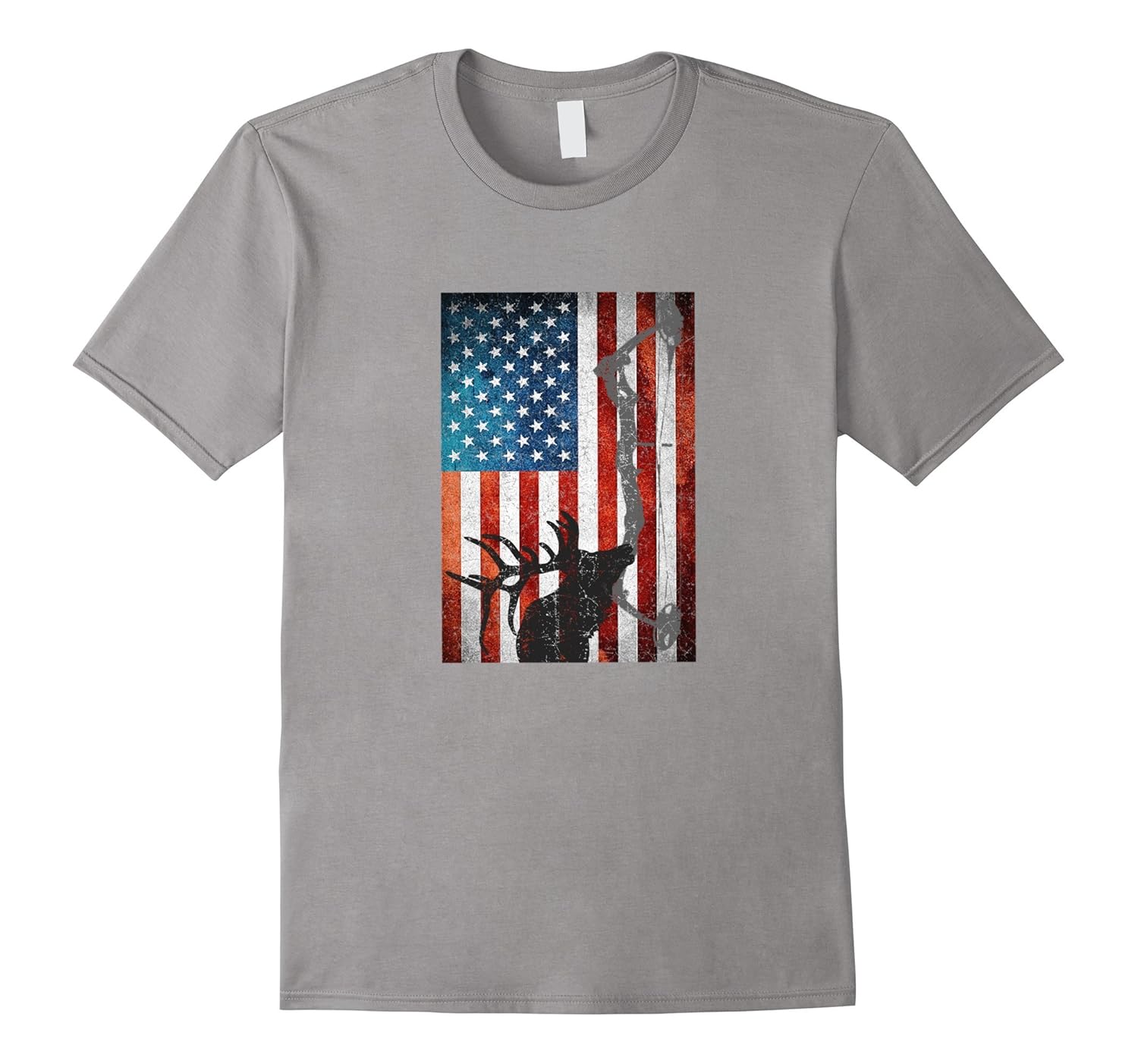 Elk Hunting Flag Tshirt Distressed Graphic Icon ShirtArt Artvinatee