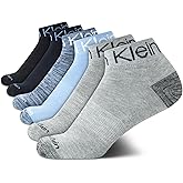 Calvin Klein Boys Quarter Socks - 6 Pack Comfort Stretch Cushioned Performance Athletic Ankle Socks for Boys