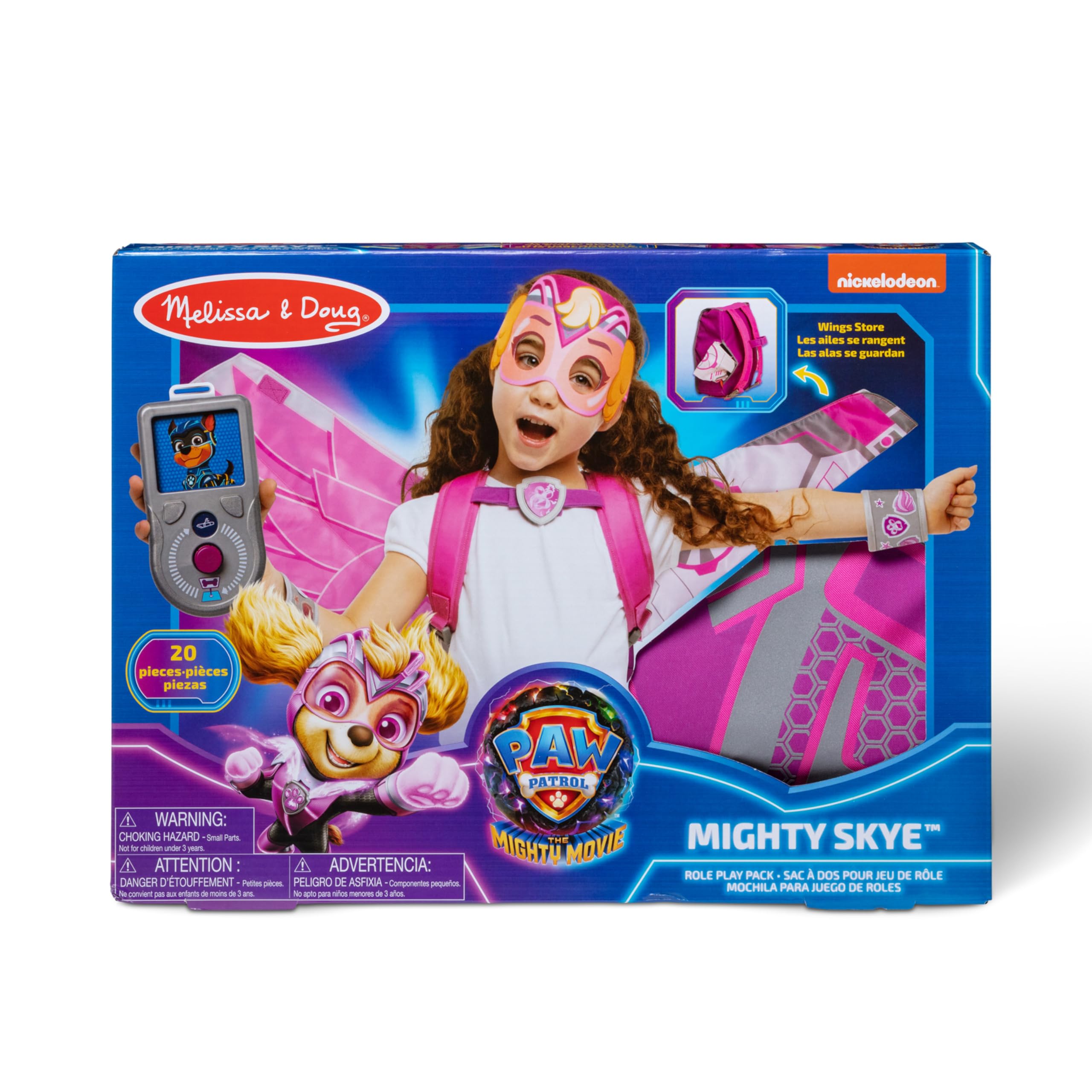 Melissa & Doug Melissa & Doug PAW Patrol™ The Mighty Movie Mighty Skye Role Play Pack with Wings for Toddlers and Kids Age 3+