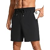 CRZ YOGA Men's Linerless Workout Shorts 7'' - Quick Dry for Running Sports Athletic Gym with Pockets