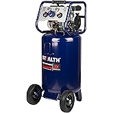 Stealth 20 Gallon Ultra Quiet Air Compressor,1.8 HP Oil-Free Peak 150 PSI 68 Decibel, 5.5 CFM @ 40 PSI 5 CFM @ 90 PSI Silent Long Life Electric Air Compressor W/Wheel for Garage