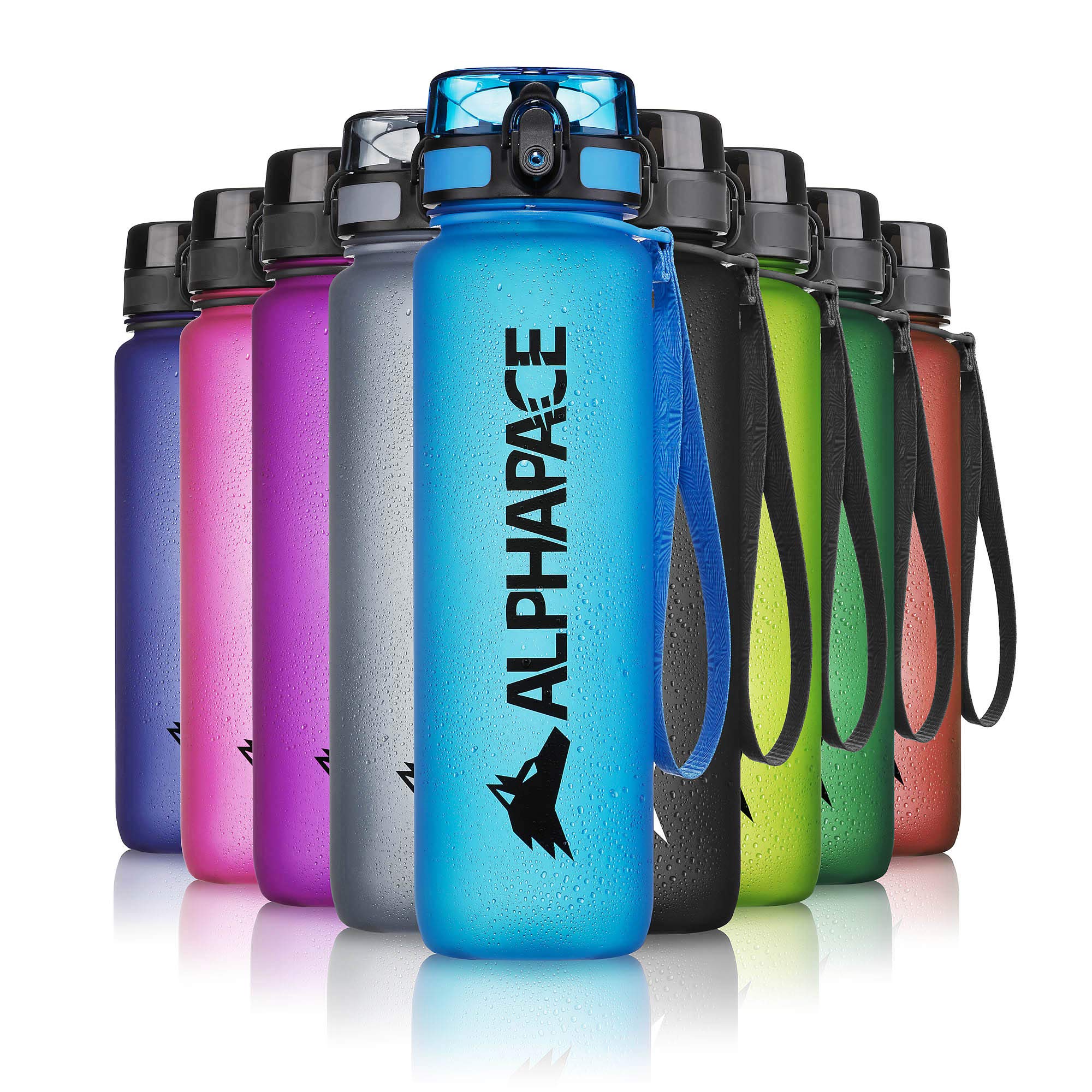 ALPHAPACE Water Bottle, Leak Proof 1000ml Drinks Bottle, BPA Free Bottle for Sports, Cycling & Outdoor Activities, Sports Bottle with Fruit Infuser, Blue — image 1