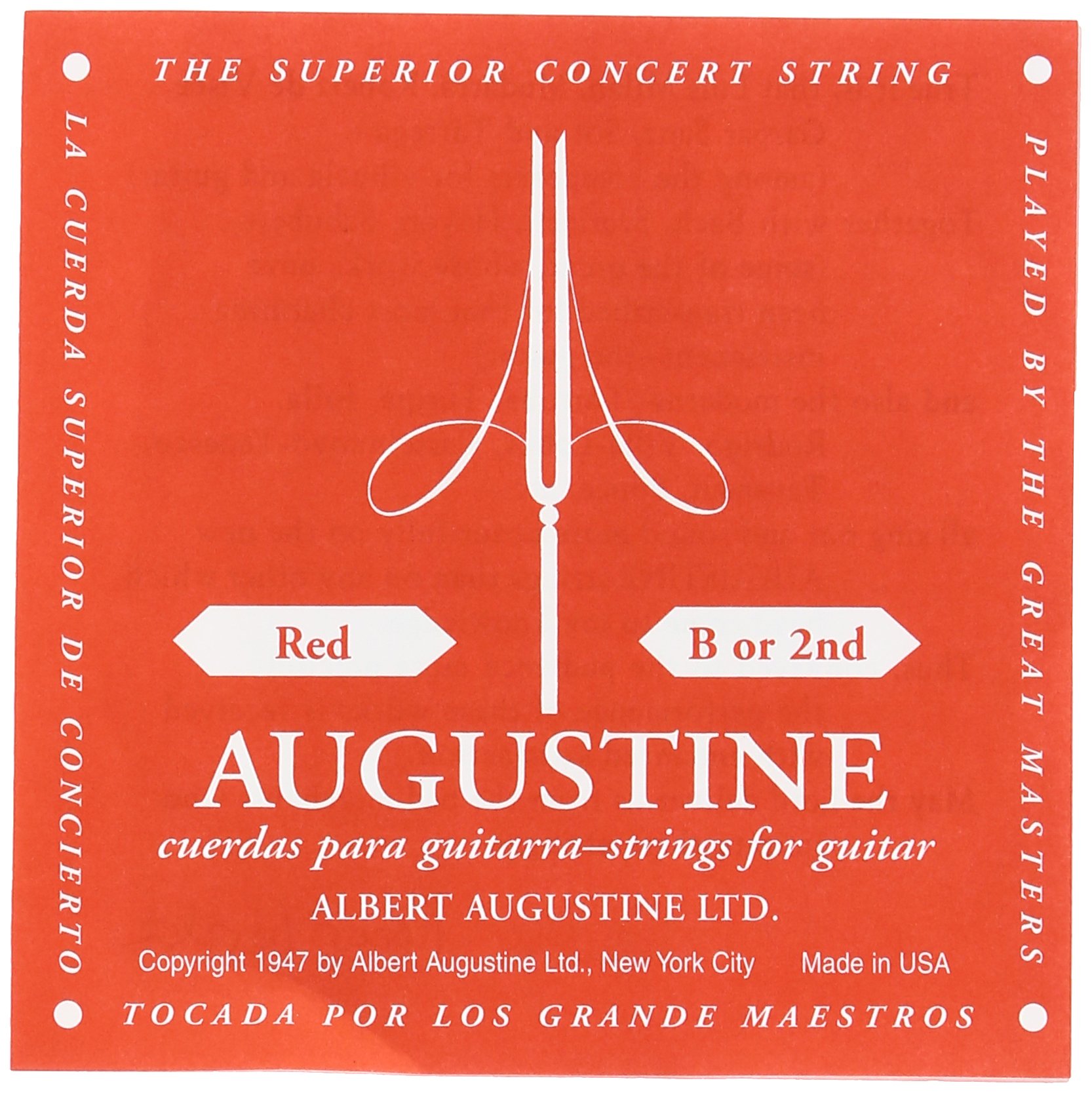Augustine 650422 "Red Label Single H/B2" String for Classic Guitar