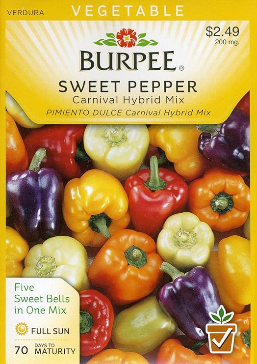 Burpee 63545 Pepper, Sweet Carnival Mix Seed Packet Amazon.co.uk