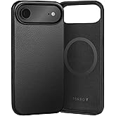 TORRO Premium Leather Case Compatible with iPhone Air 6.5” 2025 – Genuine Leather MagSafe Compatible, Ultra Slim Bumper Casee (Black)