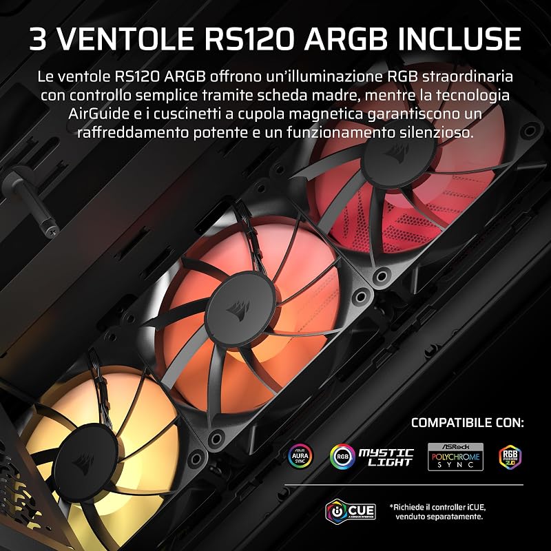 3200D RS ARGB Case PC Mid Tower – Nero