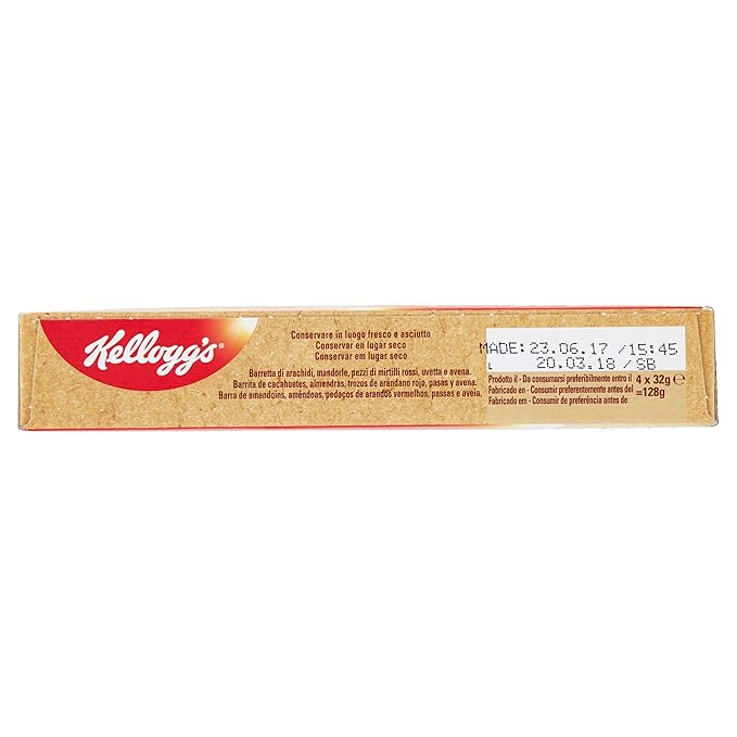 KELLOGG`S barritas de cereales almendras y frutas caja 128 gr ...