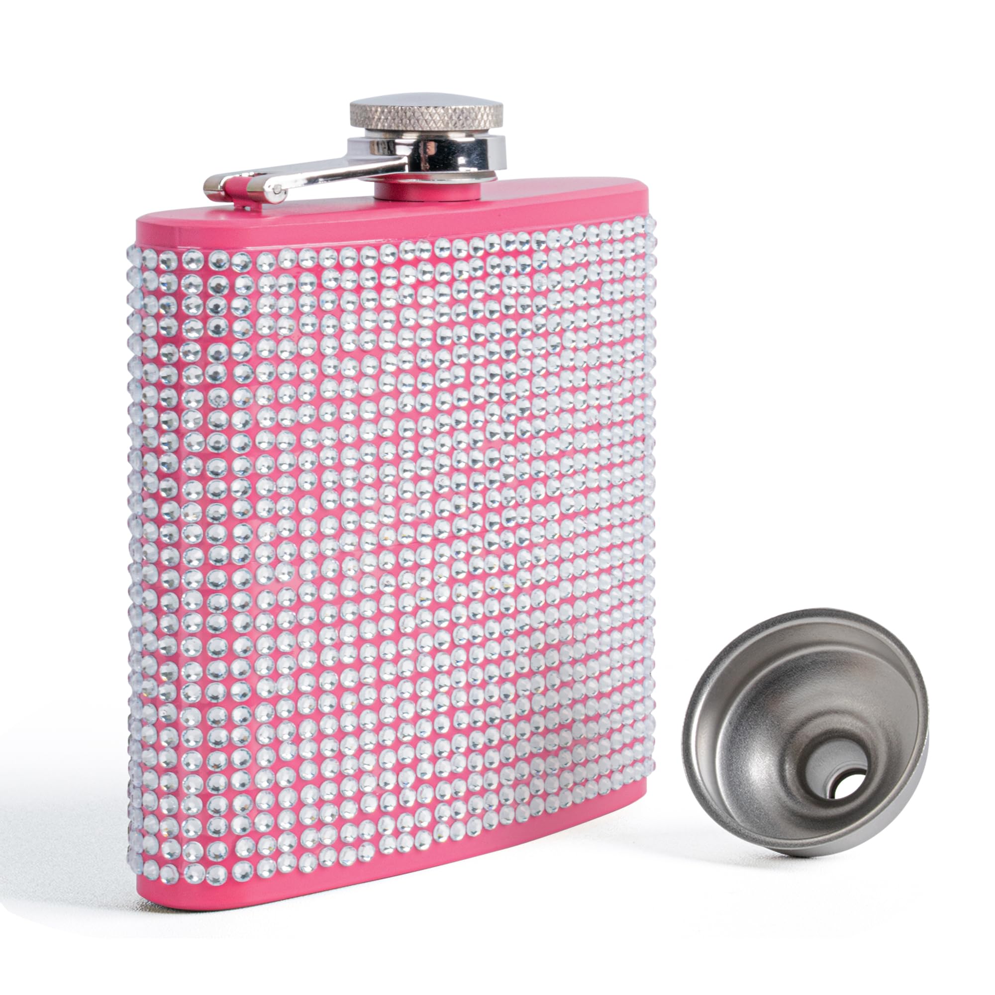 SPDYCESS Diamond Hip Flask 6oz Portable Bottle with Funnel for Women Stainless Steel Flask for Alcohol for Ladies Party Wedding Camping