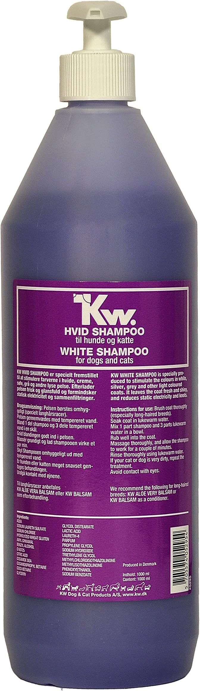 KW GroomingShampoo, White, 1000 ml