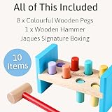 Jaques of London Wooden Hammer Toy Bench for Toddlers 1 2 3 Years view 3