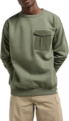 - Felpa Uomo - Vestibilità Comoda - Utility Crew Sws - Oak Moss