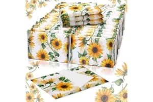 PerKoop 100 Packs Travel Size Tissues Disposable Pocket Facial Tissues Bulk for Travel Wedding Guest School Wallet Purse Home Supplies, 1000 Sheets 3 Ply(Sunflower)