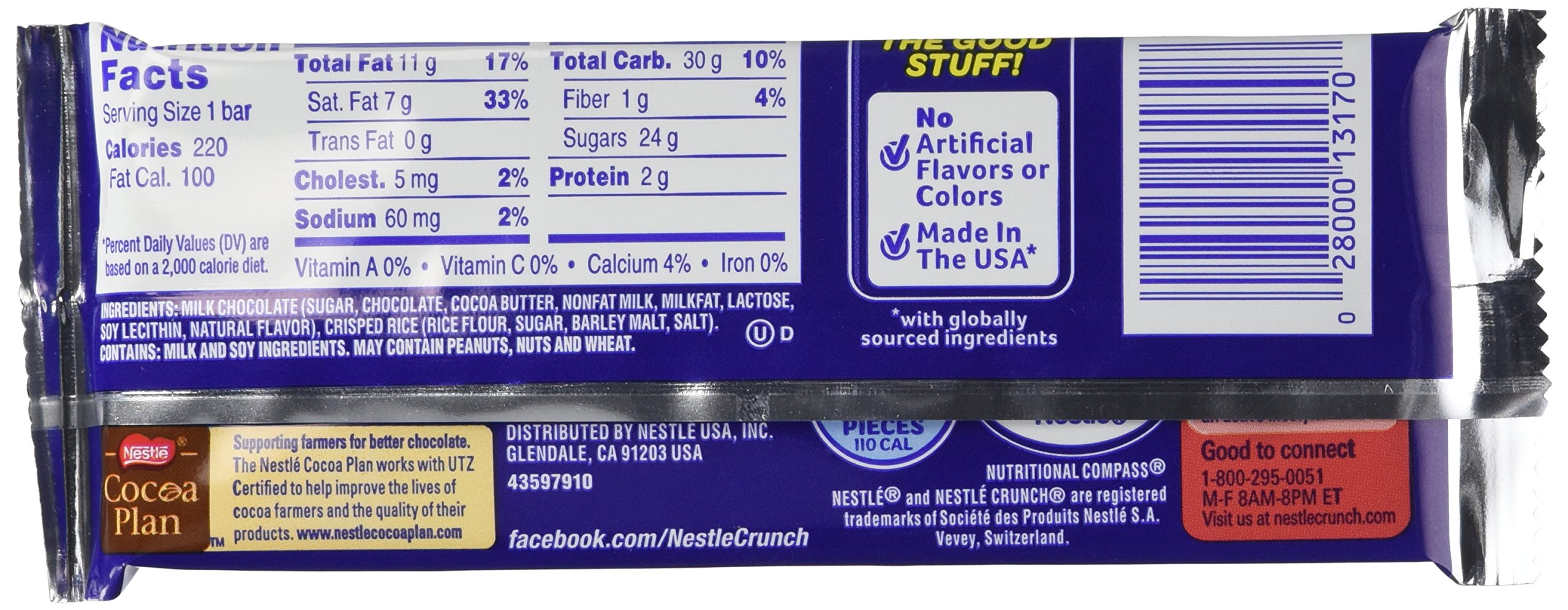 Galleon Nestle Crunch Chocolate Single, Candy Bars (Pack Of 36)