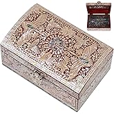 February Mountain Mother of Pearl Trinket Box - Vintage room decor Jewelry storage organizer Unique Gifts for Women who has everything Birthday Anniversary Wedding Christmas