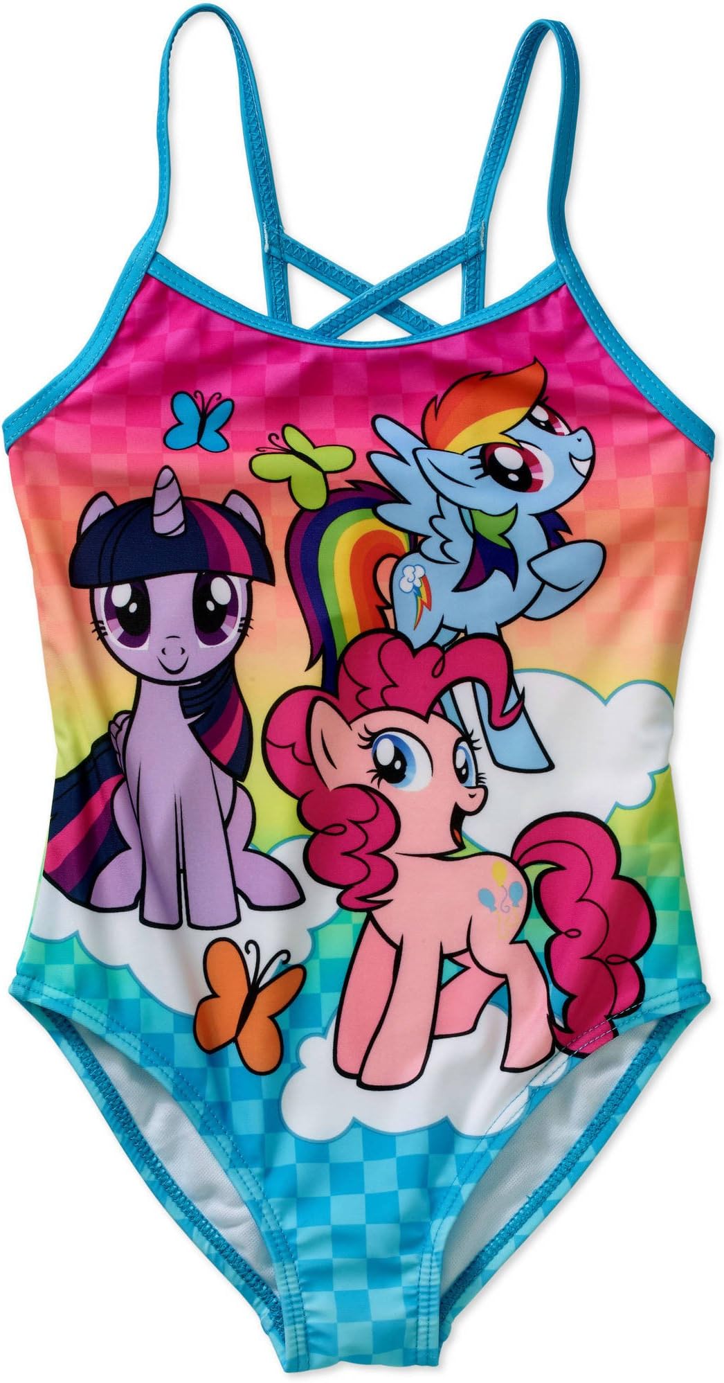 My Little Pony Girls Swimsuit One Piece Bathing Suit Size 6X