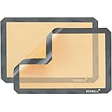 Large Silicone Baking Mats Macaron Baking Mat Nonstick Extra Thick Reusable Bakeware for Making Cookies 16.5X11.6in Set of 2 