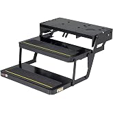 Kwikee 32 Series Electric Step Frame Assembly for RV, Travel Trailers, and Motorhomes, Hidden Light, 8.5" Step Rise, Anti-Slip Surface, Heavy-Gauge Steel Construction - 3722618