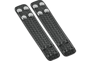 PERFECT FIT SHIELD WALLETS Duty Belt Keeper Double Width 1.75 inch with Double Snap Closure Genuine Leather for Belts 2 1/4 inch Wide, 2 Pack