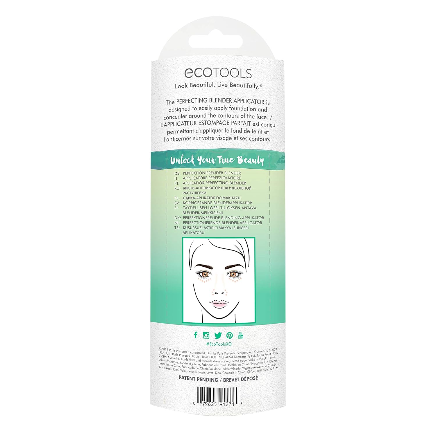 EcoTools Beauty Makeup Blender Sponge, For Liquid Foundation and Concealer, .80 Ounce: Beauty