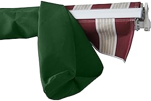 ALEKO Awning Rain Cover Storage Bag | 16x10 Feet | 100% Polyester Patio Canopy | Cover, Sun Shade, Shelter for Yard, Deck, Balcony | UV Protection | Green | AWPSC16X10GR39