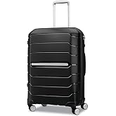 Samsonite Freeform 24-Inch Medium Luggage with Dual 360&deg; Spinner Wheels - Checked Suitcase - TSA Lock, Airline-Approved - Durable Polypropylene Expandable Hardshell for Lightweight Travel - Black