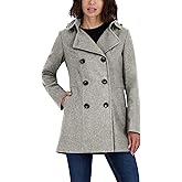 Nautica Women's Peacoat Wool Blend Double Breasted Winter Coat