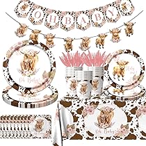 Décoration Pour Gâteau Vache Highland : Baby Shower